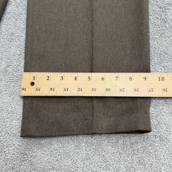 Levi's Action Slacks Vintage 80s Dress Pants Mens 36x29 Brown Flat Front Trouser - Picture 15 of 16